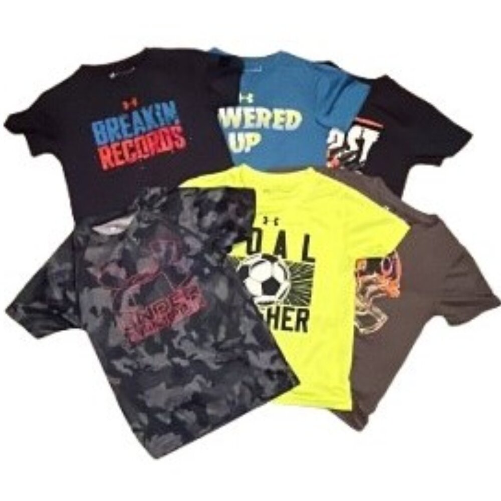 Under Armour Boys T-Shirt - Bundle of 6 Tee Shirt - EUC